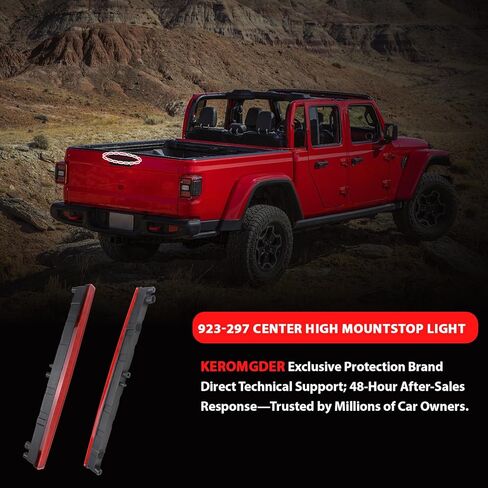 923-297 ضوء الفرامل الثالث ضوء الفرامل الثالث متوافق مع Jeep Gladiator 2020 2021 2022 2023 2024 2025 68338388AC ضوء إيقاف مركزي عالي in Kuwait
