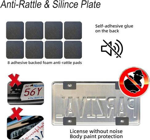 إطار لوحة ترخيص من ألياف الكربون الحقيقية، إطار من ألياف الكربون النقي بنسبة 100%، غطاء حامل لوحة ترخيص أسود مع براغي وأغطية مضادة للسرقة، وسادات مضادة للاهتزاز، (فتحتان من ألياف الكربون النقية) in Kuwait