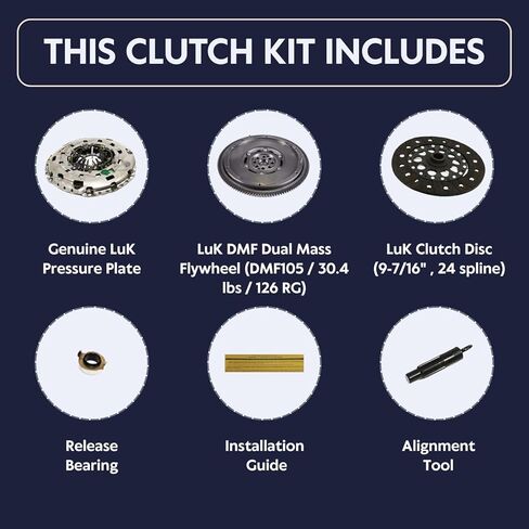 LuK OEM Clutch Kit & DMF Flywheel لـ 07-08 Acura TL Type-S 3.5L و08-17 Honda Accord V6 - ترقية الأداء عالي التحمل من أجل مشاركة سلسة - ملاءمة متينة ودقيقة - تقدم ضمان العلامة التجارية لمدة 12 شهرًا in Kuwait