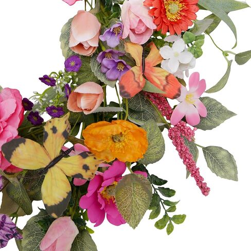 إكليل ربيعي 20 بوصة للباب الأمامي إكليل الصيف توليب لديكورات الربيع ديكور المنزل وعطلات المزرعة والزفاف in Kuwait