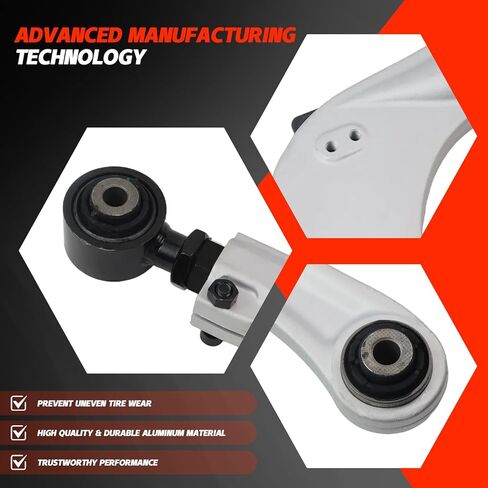 Pair Aluminium Rear Camber Adjustment Arm Kit with Adjustable Camber Arms for Honda Civic 2016-2021, Accord 2018-2022, CR-V 2016-2021 for Honda Insight 2018-2022, Left & Right BP67476 in Saudi Arabia