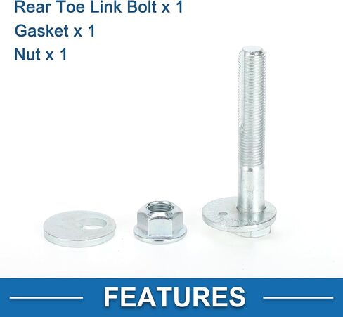 Camber Alignment Bolt No.MN184101 with Nut Gasket Rear Suspension Camber Bolt Kit for Mitsubishi Eclipse Cross 2018-2022 Metal Silver Tone in Saudi Arabia