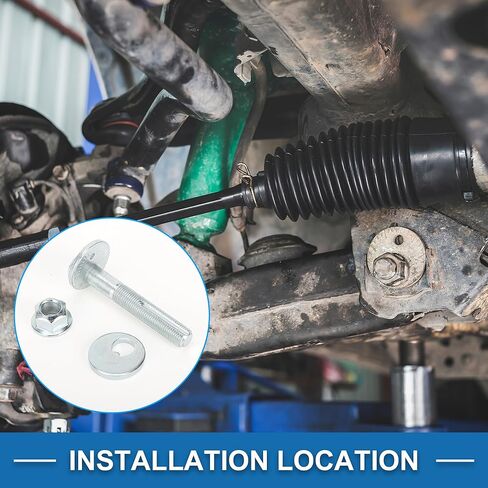 Camber Alignment Bolt No.MN184101 with Nut Gasket Rear Suspension Camber Bolt Kit for Mitsubishi Eclipse Cross 2018-2022 Metal Silver Tone in Saudi Arabia