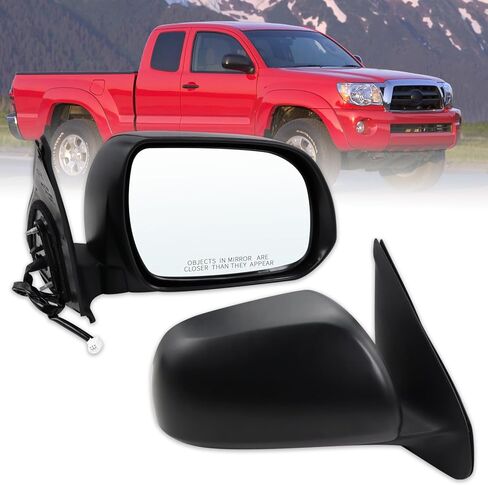 مرآة جانبية للركاب الأيمن متوافقة مع 2005 2006 2007 2008 2009 2010 2011 Toyota Tacoma مع زجاج كهربائي قابل للطي يدوي أسود استبدال #8791004170 (3 دبابيس) in Saudi Arabia