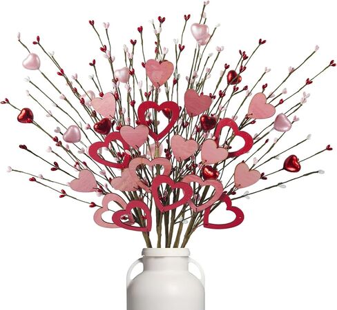 6 Pcs St Patricks Day Decorations, 24 Inch St Patricks Day Shamrocks Picks Artificial Clover Flower Branches Berry Stems for Table Centerpiece Floral Arrangements Party Irish Vase Decor in Saudi Arabia