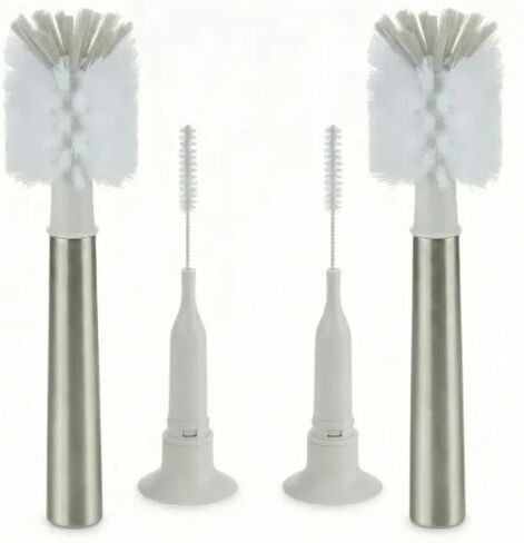 3-in-1 Stainless Bottle Brush for Baby Bottles - Water Bottle Brush Cleaner with Nipple and Straw Brush, Long Bottle Washer, Cup and Tumbler Cleaner Brush. (Pack of 1) in Saudi Arabia