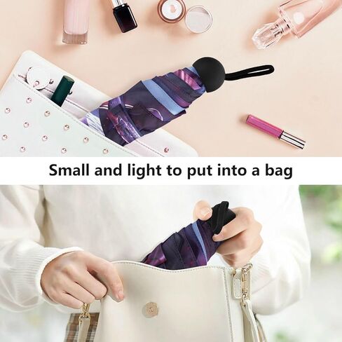 Purple Cool Snake Small Lightweight Umbrella Windproof Folding Compact Umbrells for Boys Girls in Saudi Arabia