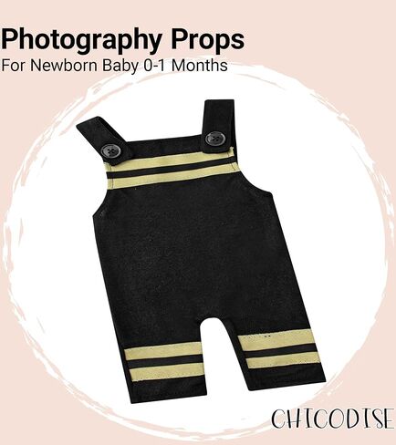 دعائم تصوير لحديثي الولادة | زي رجل إطفاء حديثي الولادة - زي التقاط الصور للأطفال مع قبعة ودعامة طفاية حريق in Kuwait