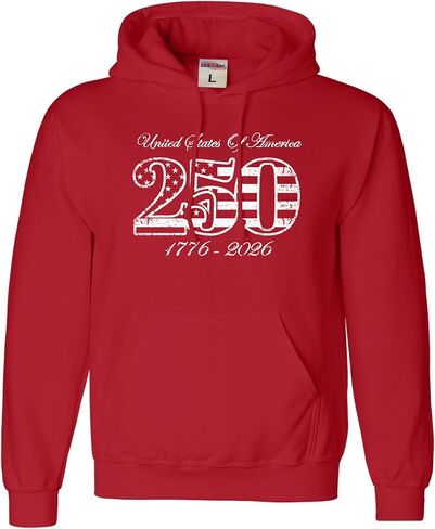 Go All Out Commemorative 250th USA 1776-2026 America Mens Women Youth Sweatshirt Hoodie in Saudi Arabia