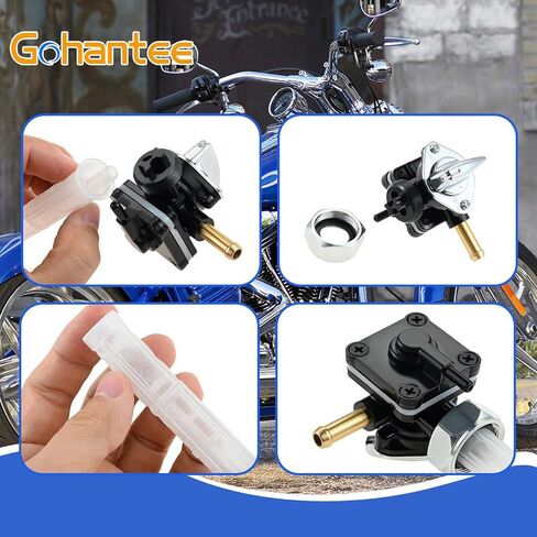 Motorcycle Fuel Petcock with Male Thread, Petcock Valve Switch Gas Fuel Shut Off Valve, 61338-94D for Harley FXST FLST FXD FLT 1995-2001 for 1340cc in Saudi Arabia