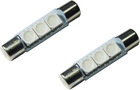 PA LED 4x LED 5050 3SMD Fuse Festoon Bulb Dome Interior Light & Car Auto Interior Sun Visor Vanity Mirror Light 31mm (White) in Saudi Arabia