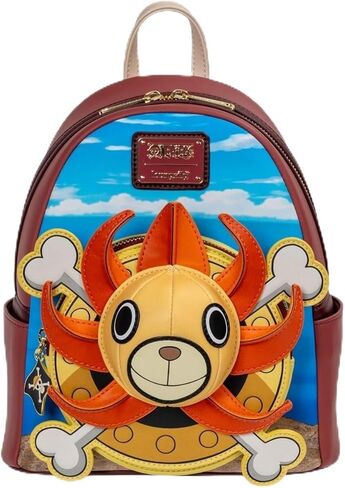 حقيبة ظهر صغيرة من Loungefly One Piece Thousand Sunny Ship، جلد صناعي، متعددة الألوان، حصريًا للترفيه على الأرض، 10.5x7.5x6.5 بوصة in Kuwait