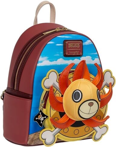 حقيبة ظهر صغيرة من Loungefly One Piece Thousand Sunny Ship، جلد صناعي، متعددة الألوان، حصريًا للترفيه على الأرض، 10.5x7.5x6.5 بوصة in Kuwait