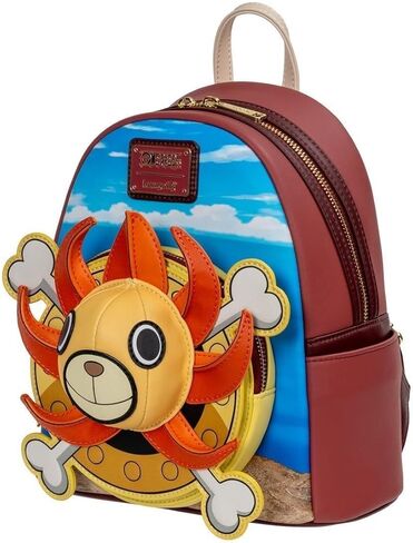 حقيبة ظهر صغيرة من Loungefly One Piece Thousand Sunny Ship، جلد صناعي، متعددة الألوان، حصريًا للترفيه على الأرض، 10.5x7.5x6.5 بوصة in Kuwait