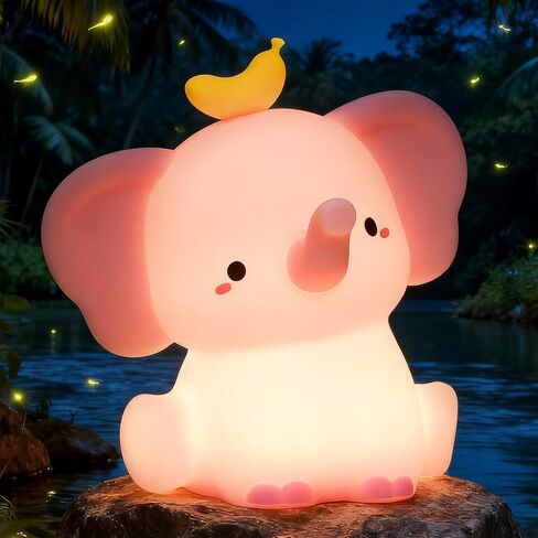Ammonite Dog Gift for Kids, Nursery Night Light, Cute Silicone Dog Lamp for Kids, French Bulldog Soft Silicone Kids Nightlight USB LED Touch Lamp Kids Bedroom Decor as Xmas Birthday Gifts in Saudi Arabia