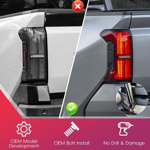 صدمة مساعدة للباب الخلفي لسيارة Toyota Tacoma 2024 2025 2026، مجموعة صدمات للبوابة الخلفية بدون مثقاب، صدمات للباب الخلفي لسهولة الفتح، 2024 2025 2026 ملحقات Toyota Tacoma in Kuwait