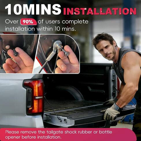 صدمة مساعدة للباب الخلفي لسيارة Toyota Tacoma 2024 2025 2026، مجموعة صدمات للبوابة الخلفية بدون مثقاب، صدمات للباب الخلفي لسهولة الفتح، 2024 2025 2026 ملحقات Toyota Tacoma in Kuwait