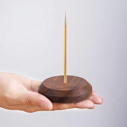 قطعتان من أدوات تثبيت التذاكر من خشب الجوز - طرف نحاسي مضاد للصدأ - حماية أمان ثلاثية (كم سيليكون قابل للفصل + قاعدة مضادة للانزلاق) (2) in Kuwait
