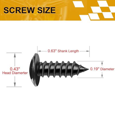 Stainless License Plate Screws Compatible with Subaru - Front or Rear - Black Oxide - 18-8/304 Grade Stainless Steel - Fits for Subaru Models (Outback, Forester, Impreza etc) /Trucks/SUVs - 4 PCS in Saudi Arabia