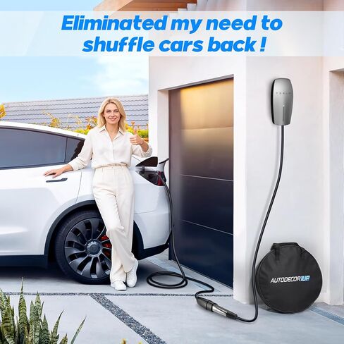 21ft 48A لكابل تمديد شاحن Tesla - سلك تمديد NACS EV عالي التحمل مطلي بالفضة ومعتمد من UL متوافق مع موصل Tesla المحمول وشاحن الحائط، موديل 3/Y/S/X/Cybertruck in Kuwait
