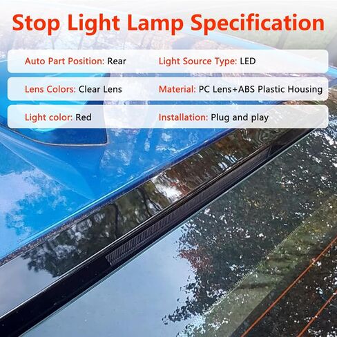 84277408 مصباح توقف LED عالي التثبيت، متوافق مع Chevy Cruze 2016-2019 ضوء الفرامل الثالث الخلفي مركز إيقاف الضوء مجموعة المصباح يستبدل # 84277408 in Kuwait