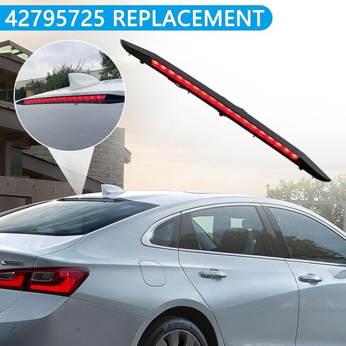 42795725 مصباح توقف LED عالي التثبيت، متوافق مع Chevy Malibu 2016-2025 ضوء الفرامل الثالث الخلفي مركز إيقاف الضوء مجموعة المصباح يستبدل # 42795725 in Kuwait
