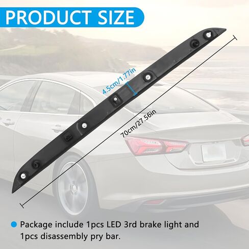 42795725 مصباح توقف LED عالي التثبيت، متوافق مع Chevy Malibu 2016-2025 ضوء الفرامل الثالث الخلفي مركز إيقاف الضوء مجموعة المصباح يستبدل # 42795725 in Kuwait