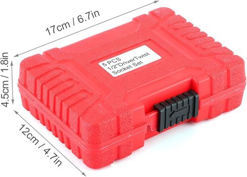 مجموعة مستخرج صواميل العروة من أماكو: مزيل قفل الصواميل التالفة، بحجم محرك 1/2 بوصة، لصواميل العروة العنيدة، قوي ومتين، 5 قطع in Kuwait