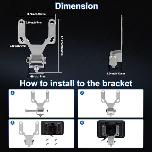 4x6 بوصة العلوي جبل قوس قابل للتعديل الفولاذ المقاوم للصدأ Y تصاعد قوس للثقيلة شاحنة جرار ATV شبه شاحنة 1 قطعة in Kuwait