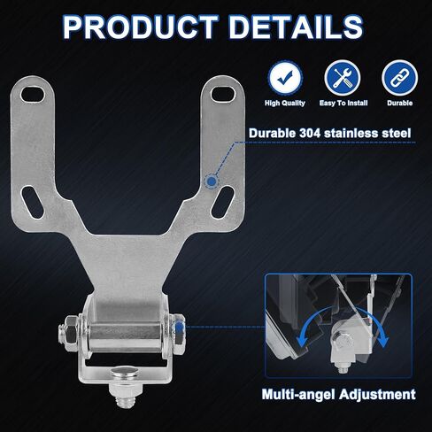 4x6 بوصة العلوي جبل قوس قابل للتعديل الفولاذ المقاوم للصدأ Y تصاعد قوس للثقيلة شاحنة جرار ATV شبه شاحنة 1 قطعة in Kuwait