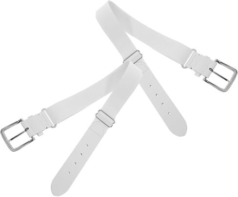 Kisangel 2pcs Stretch Baseball Belt for Men Women, Elastic Softball Belt with Buckle, Outdoor Sports Adjustable Waistband, White in Saudi Arabia