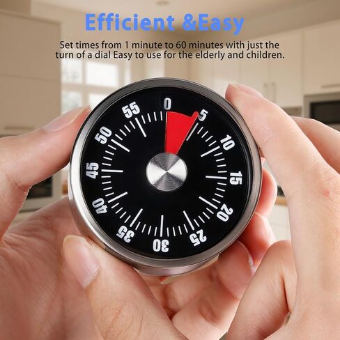 Timer - 60-Min Classroom & Kitchen Countdown Clock, Magnetic Backing, No Batteries in Saudi Arabia