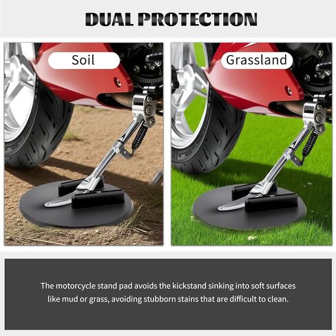 وسادة مسند للدراجة النارية، لوحة مسند للدراجات النارية مضادة للغرق متوافقة مع Harley-Davidson CVO/Dyna/Touring/Sportster، وسادة حامل جانبية محمولة للدراجات النارية مع فتحة تعليق in Kuwait