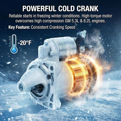 محرك بداية 10910 متوافق مع 14-18 تشيفي سيلفرادو 1500 سوبربان تاهو، كاديلاك إسكاليد 6.2 لتر 2015-2016، جي إم سي سييرا 1500 V6 V8 4.3 5.3L 6.2L، 2015-2016 جي إم سي يوكون، 12655055 M000T24072 in Kuwait