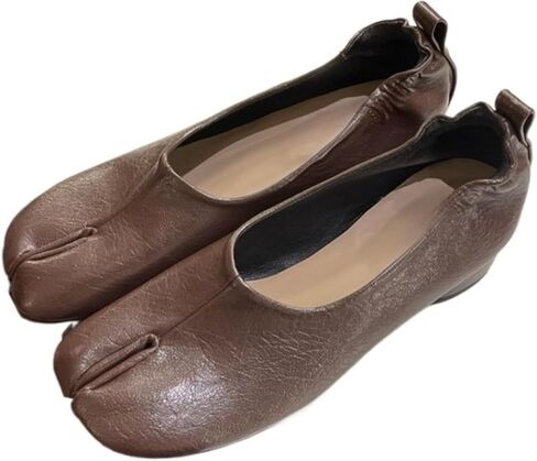 ZQW Tabi Loafer Ballet Flats Slip-On Split Toe Soft Minimalist Retro Mule Shoes for Women, Comfortable Office Commute Wear in Saudi Arabia