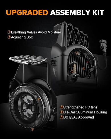 إصدار جديد من مجموعة مصابيح الضباب LED متوافقة مع 2003-2006 GMC Sierra 1500/2500/3500 & 2007 Sierra Classic Models OEM بديل مباشر لمصابيح الضباب المستديرة مصابيح القيادة الممتصة للصدمات باللون الأسود زوج واحد in Kuwait