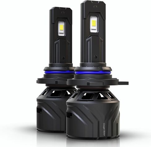 لمبة LED H7 من Cougar Motor، لا يتطلب محول 1:1 لمبات إضاءة H7 صغيرة الحجم 6500K فائقة السطوع غير قطبية، كشاف ضباب وتشغيل، حزمة من 2 in Kuwait