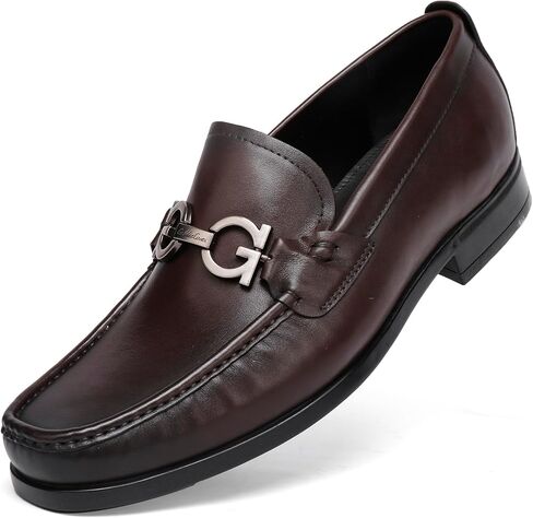أحذية Penny Loafers الرجالية الفاخرة - أحذية رسمية سهلة الارتداء بإبزيم جلدي كلاسيكي للعمل وحفلات الزفاف والمناسبات الرسمية - أحذية قيادة مريحة in Saudi Arabia