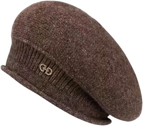 Women's Fashionable Knit Beret, Elegant, Warm, Solid Color Breathable Beret Cap for Everyday Headwear in Saudi Arabia