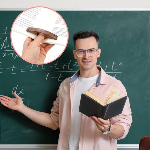 Maitys 2 قطعة هدايا كتاب لعشاق القراءة من الخيزران حامل كتب قابل للتعديل صينية حامل الكتب ومشابك ورق الصفحة مع كتب الإبهام حامل صفحة كتب الطبخ والكتب المدرسية وإكسسوارات هدايا القراءة in Kuwait