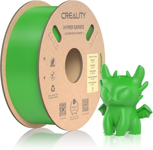 خيوط Creality Hyper PLA 1.75 مم أبيض وأسود 2 كجم، 30-600 مم/ثانية خيوط طابعة PLA ثلاثية الأبعاد عالية السرعة، عبوتان بكرة 1 كجم (2.2 رطل) PLA، دقة الأبعاد +/-0.02 مم، تناسب معظم طابعات FDM ثلاثية الأبعاد in Kuwait