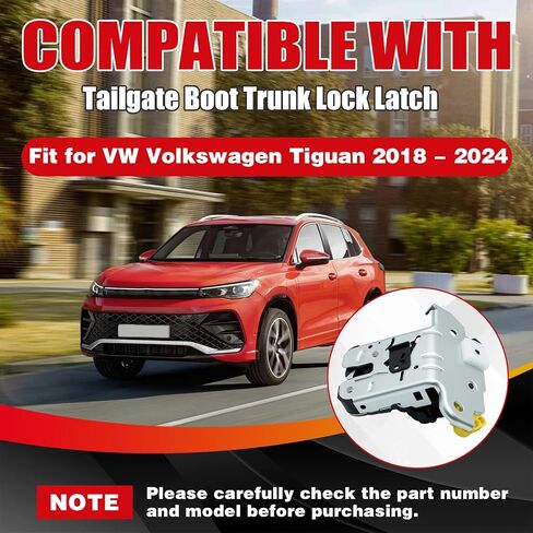 مزلاج قفل صندوق الباب الخلفي يناسب سيارة VW Volkswagen Tiguan 2018 2019 2020 2021 2022 2023 2024 استبدال قفل الباب الخلفي لـ 5TA827506 5TA827506A 5TD827506 in Kuwait
