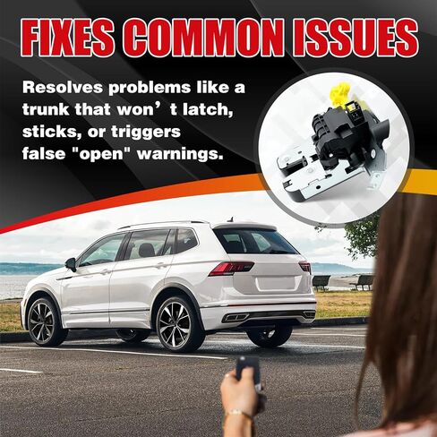مزلاج قفل صندوق الباب الخلفي يناسب سيارة VW Volkswagen Tiguan 2018 2019 2020 2021 2022 2023 2024 استبدال قفل الباب الخلفي لـ 5TA827506 5TA827506A 5TD827506 in Kuwait