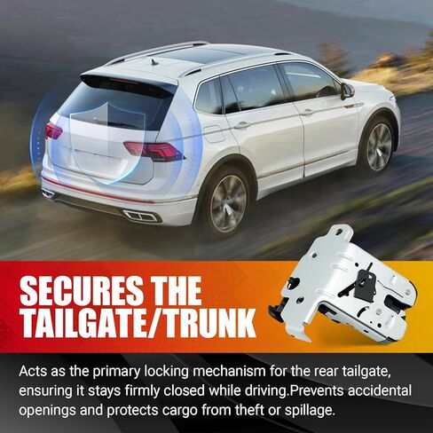 مزلاج قفل صندوق الباب الخلفي يناسب سيارة VW Volkswagen Tiguan 2018 2019 2020 2021 2022 2023 2024 استبدال قفل الباب الخلفي لـ 5TA827506 5TA827506A 5TD827506 in Kuwait