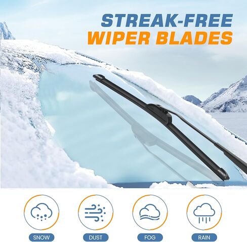GSPSCN 3 Wipers Replacement For BMW X5 2013-2007，Original Equipment Windshield Wiper Blades Set 24"+20"+15"(Set of 3) in Kuwait