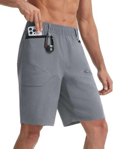 baleaf Men's Hiking Cargo Shorts with 6 Pockets 11'' Lightweight Water Resistant Quick Dry Golf Tactical Travel Shorts in Saudi Arabia
