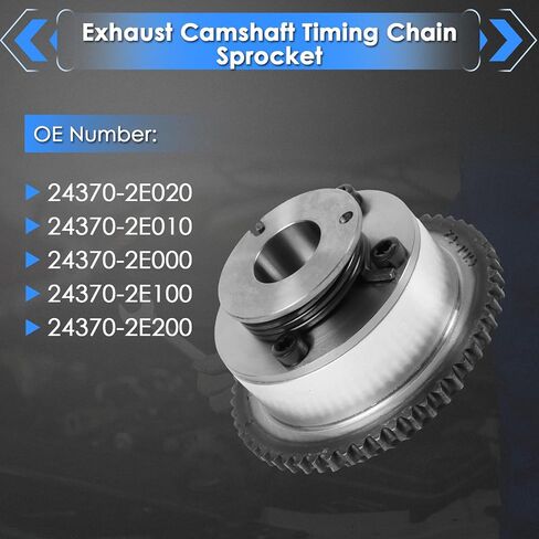 Exhaust Timing Camshaft VVT Sprocket 24370-2E020 for Hyundai Elantra Kona Kia Forte Soul 2017-2022 2.0L Engine Direct Fit OE Replacement in Saudi Arabia
