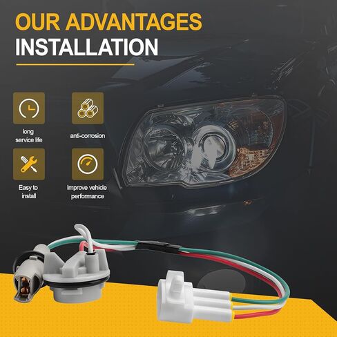 Headlight Bulb Socket Wiring Harness Assembly Compatible with 2006-2009 4Runner Limited SR5 Sport Part Number 81125-35440 8112535440 in Saudi Arabia