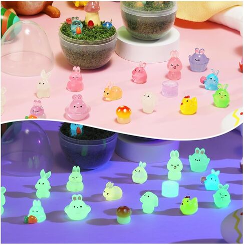Pinkunn 10 Sets Easter DIY Snow Globe Craft Kit Easter Egg Globes Making Kit Make Your Own Luminous Bunny Crafts with Mini Glowing Figurines Accessories for Party Favor Home Decor Classroom Activities in Saudi Arabia