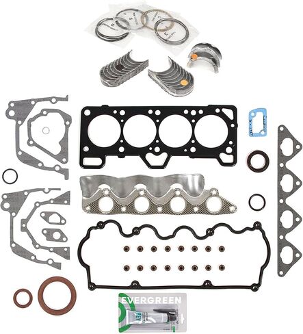 Evergreen SA-5494199882-2 Full Gasket Set Bearings Rings Compatible With/For 95-99 Hyundai Accent Scoupe 1.5L SOHC G4E in Saudi Arabia